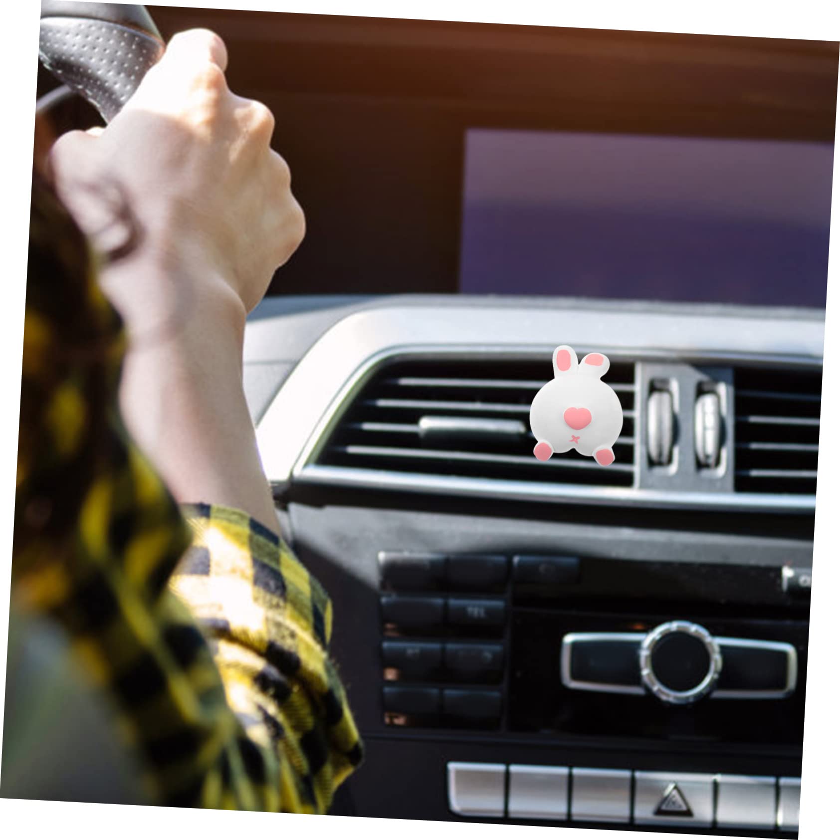 PartyKindom 5pezzi Clip Per Auto Forma Di Animale Decorazione Ventilazione Per Auto Diffusore Di Profumo Adorable Rabbit Butt Facile Da Usare e Resistente