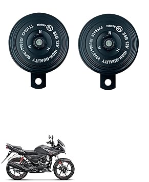 Znee Smart Motorcycle Horn Loud Sound Waterproof 12V 110DB (Set of 2) for Hero Ignitor