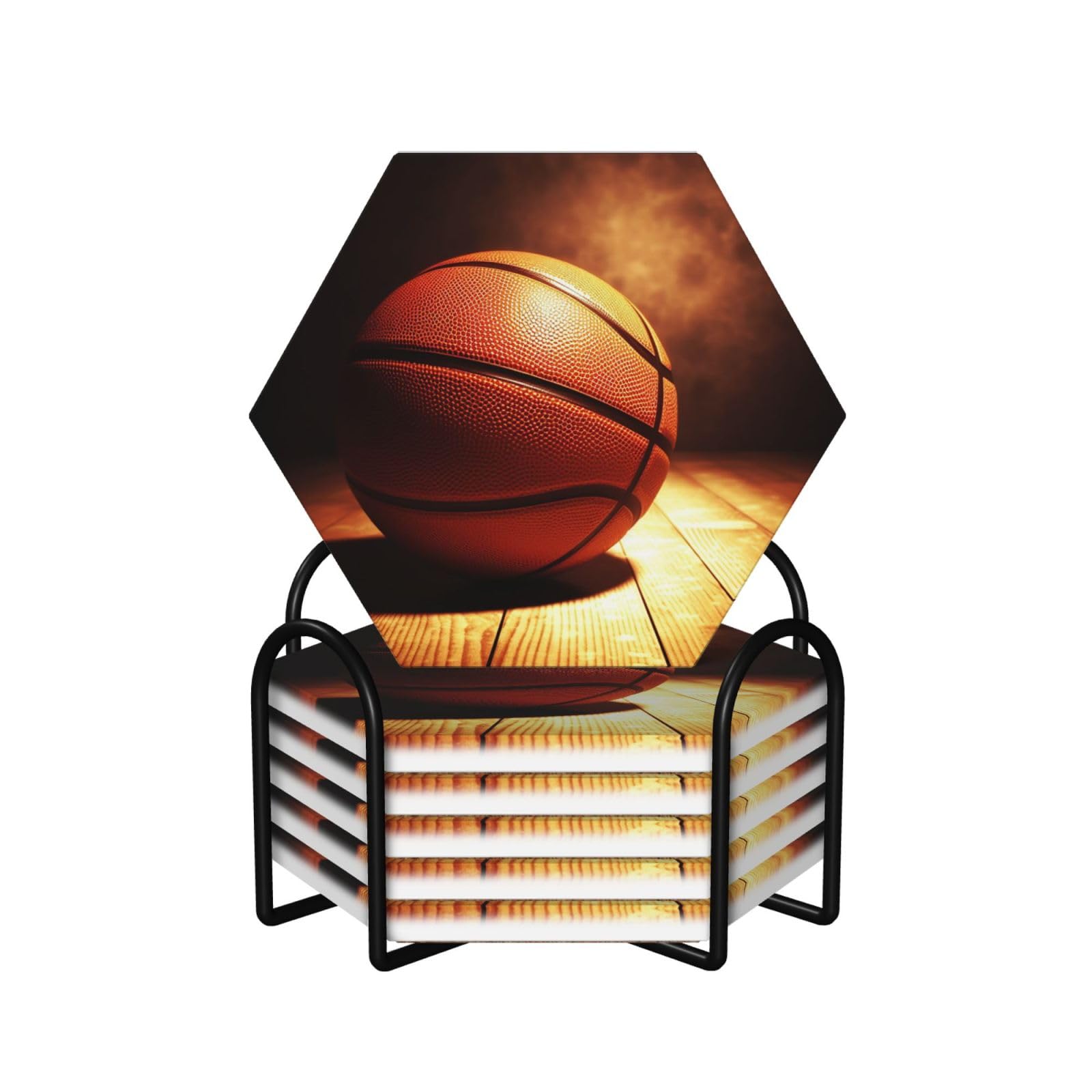 Dessous de verre de basket-ball pour vos soirées match en famille