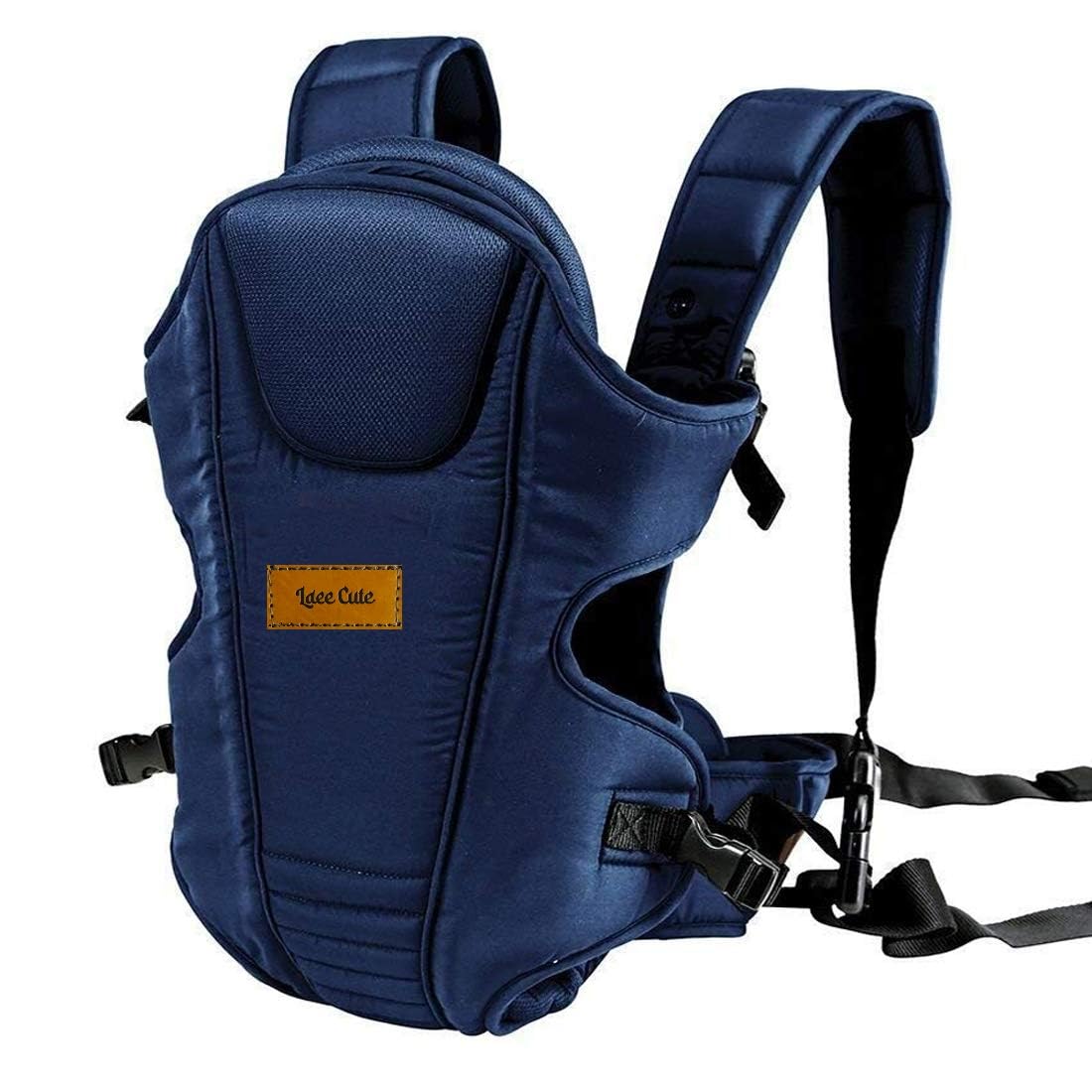 Laee cute 3 in 1 Adjustable Baby Carrier Kangaroo Head Support Safety Belt Sling Backpack Baby Carrier (Full Blue)-image-29