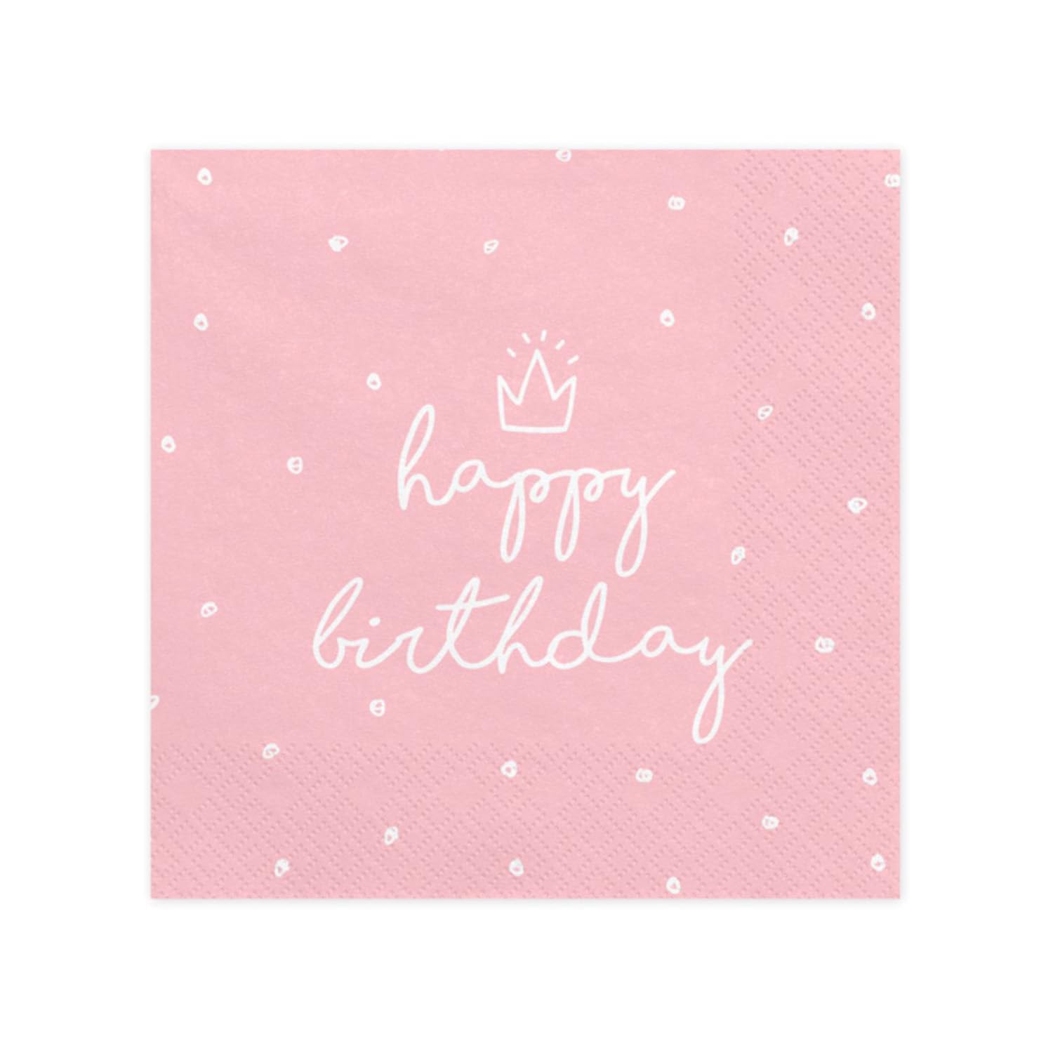Servietten "Happy Birthday" 20Stk./33x33cm | Rosa