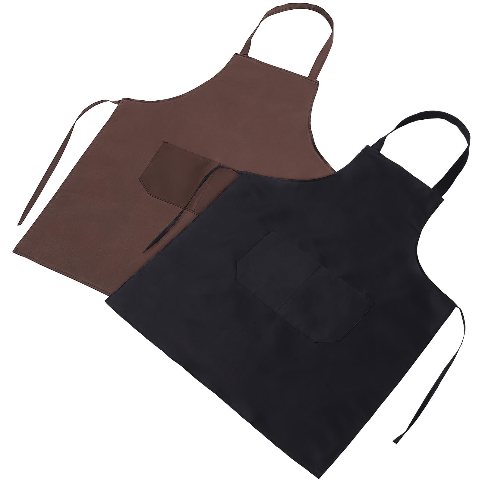 12 Pièces Lot de Tabliers de Cuisine Unisexes à Col Montant avec Poche Avant Spacieuse Légers et Protecteurs pour Cuisine Peinture et Salon Adaptés Aux Travaux Manuels et
