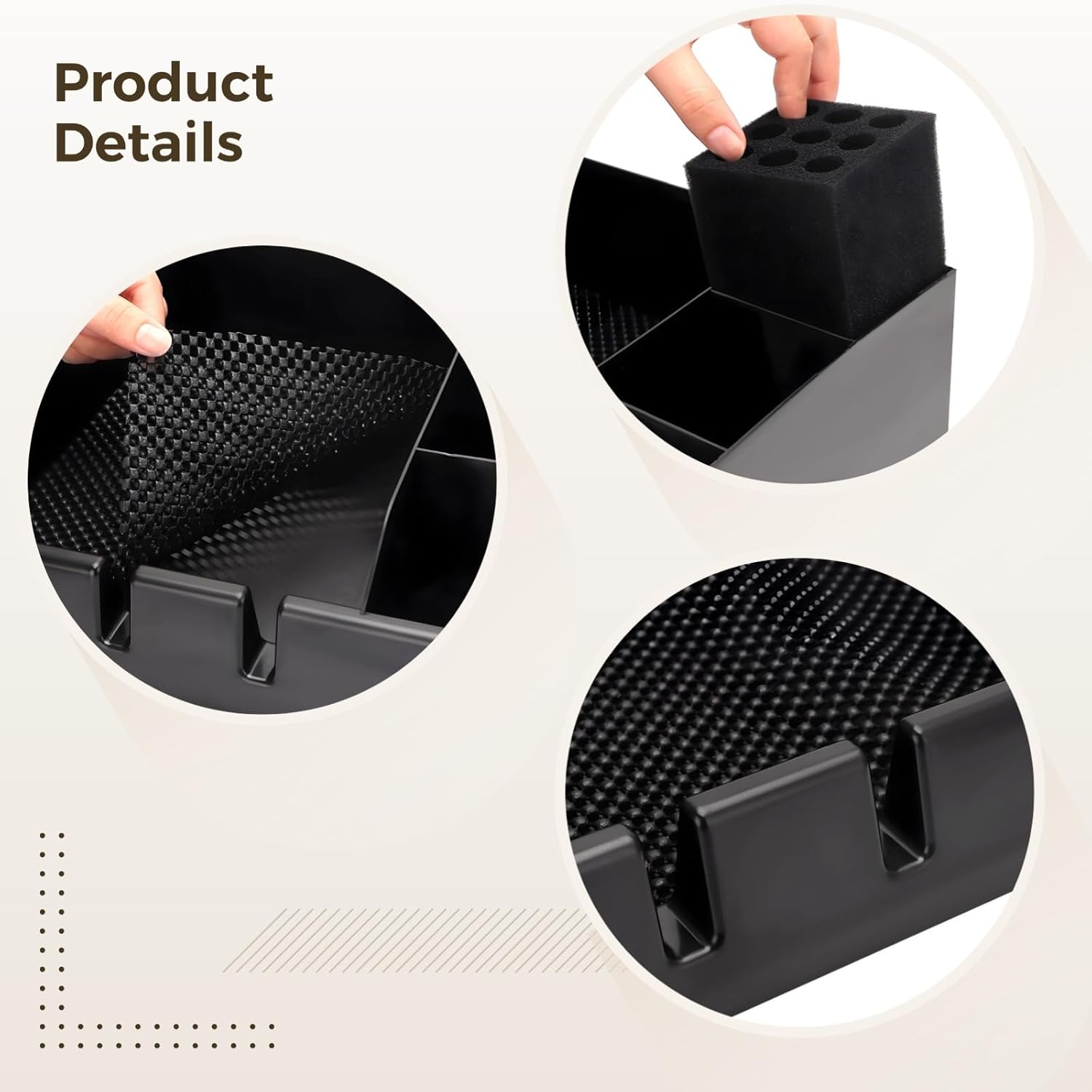 Hair Clipper Organizer Tray, Functional Salon Storage for Combs, Scissors, Clippers, Tools, Non-Slip Abs Plastic