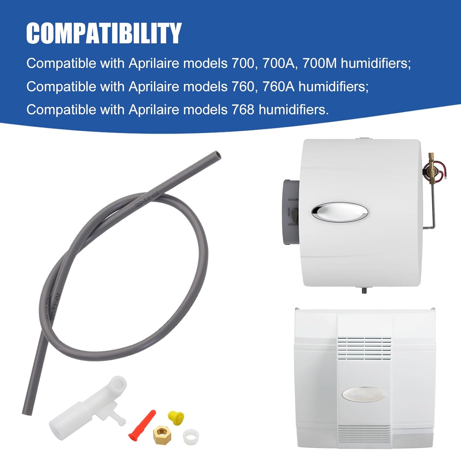 4235 Feed Tube Nozzle Assembly with Sleeve Nut Compatible with Aprilaire 700 Series Aprilaire Humidifier Models 700, 700A, 700M, 760, 760A, 768