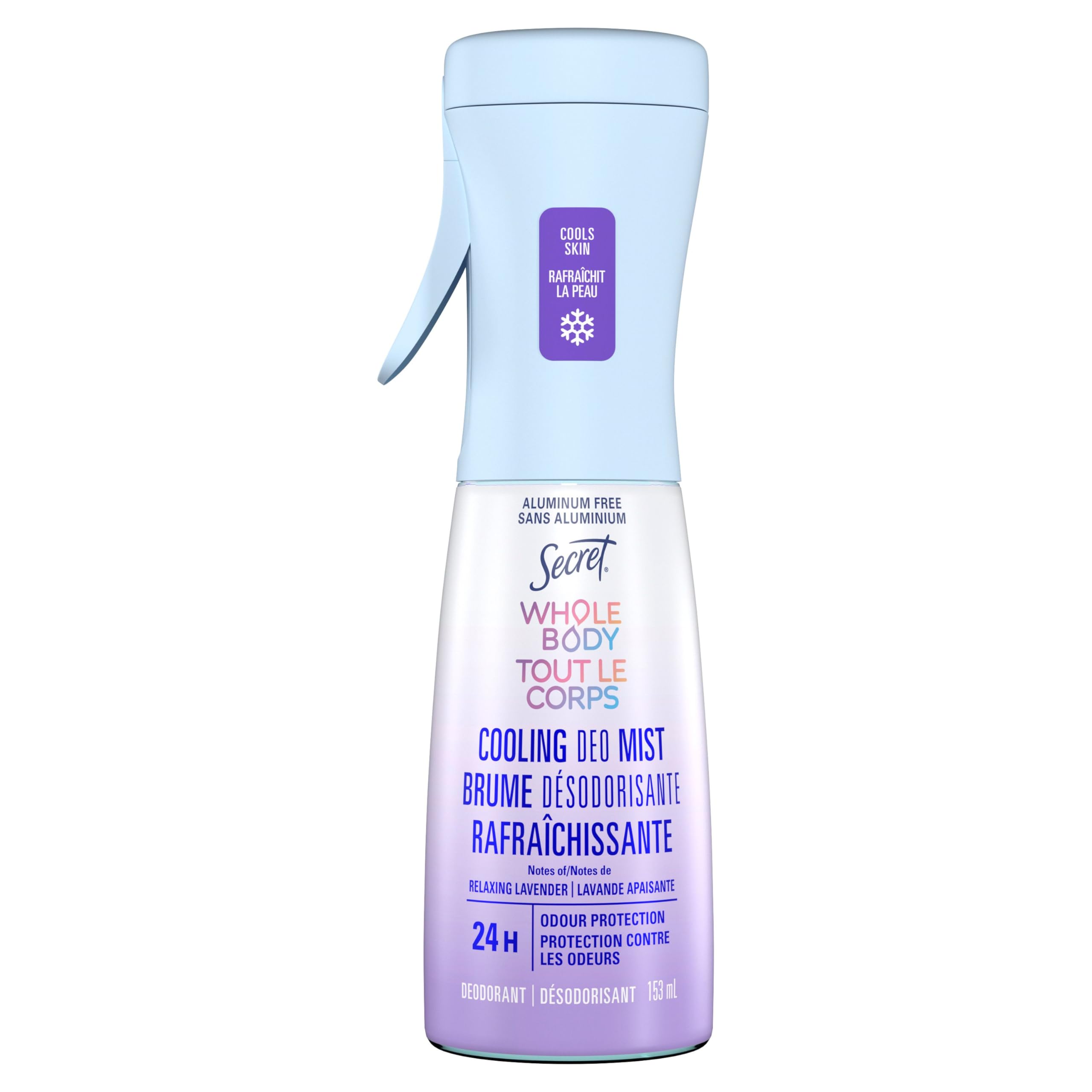 Secret Whole Body Cooling Deodorant Mist, Relaxing Lavender, Aluminum Free, 153 mL - 1