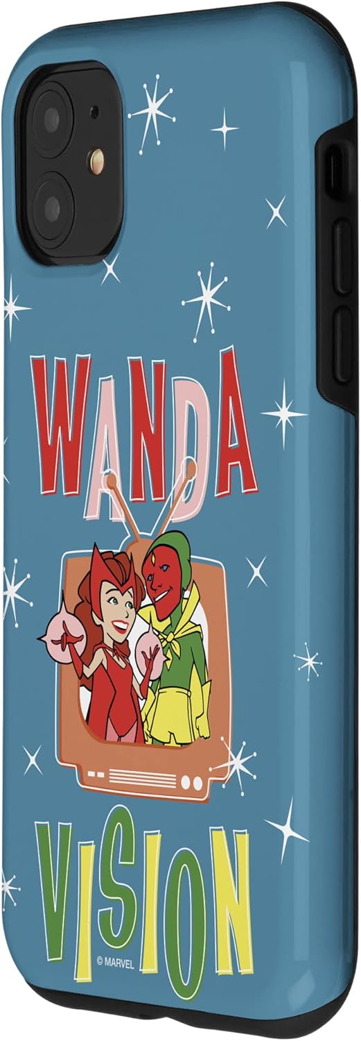 Marvel WandaVision Wanda & Vision Retro TV Artwork Case for iPhone 11