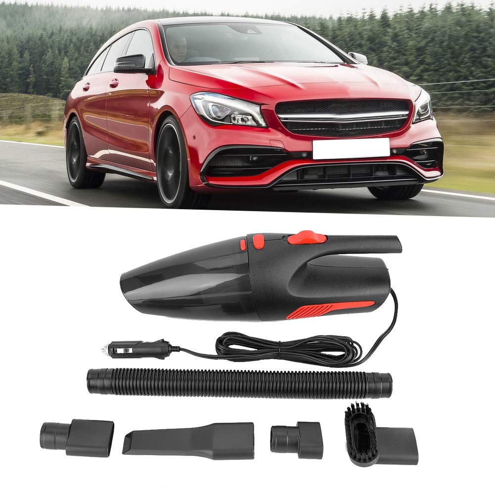 Ejoyous 120 W Mocny Odkurzacz Samochodu na Mokro i Sucha dla Pojazdu 12V ABS Ssakera z Wieloma Dyszami ssą Ergonomicznymi (BLACK)