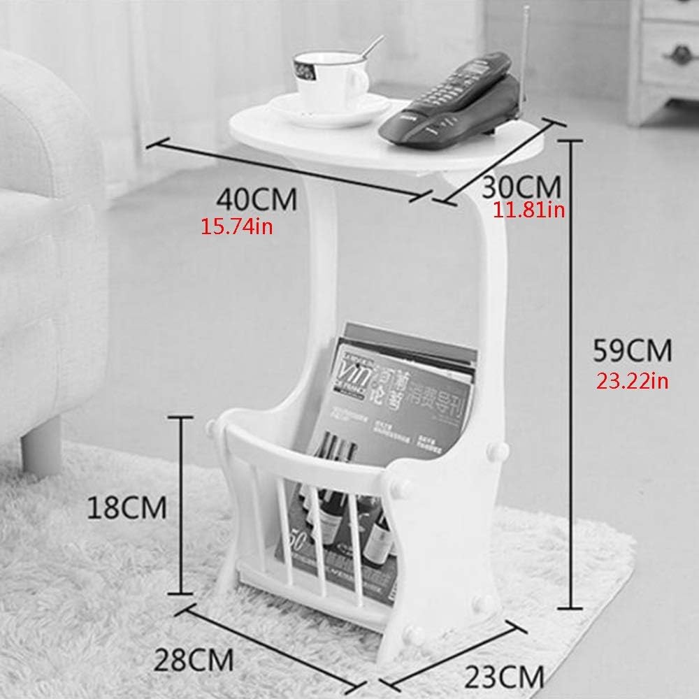 Telephone Table, Living Room Sofa Side Table,Bedside Table,Telephone Sofa Side Cabinet,with Magazine Storage，2 Colors (Color:Dark Coffee,Size:15.7411.8123.22in)