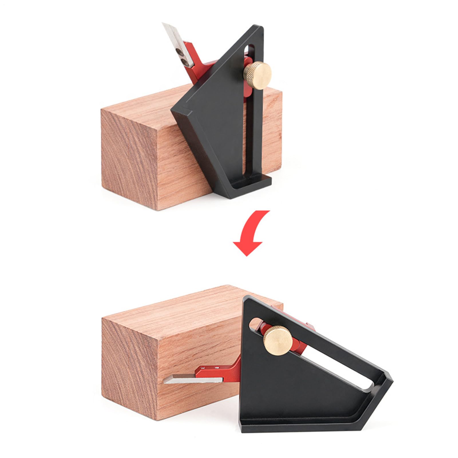 Jauge De Profondeur Pour Défonceuse,Accessoires pour Table de Défonceuse | Guide Métrique Anodisé de Précision 0-58 mm pour Marquage Central - Compatible Scie sur Table, Perceuse à Colonne