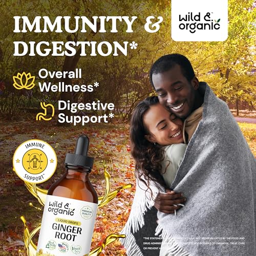 Wild & Organic Ginger Root Drops - Immune Support Supplement W/Ginger thumb #1