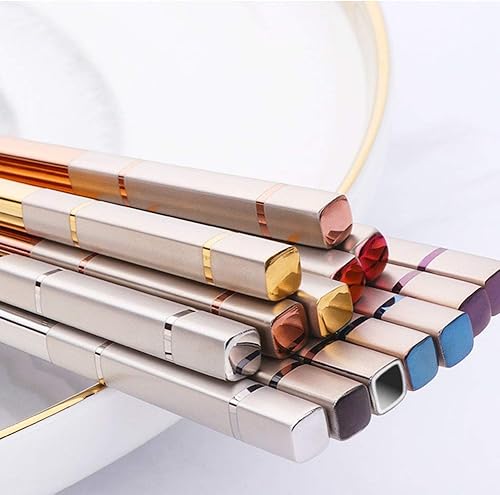 Miniatura 7 de Juego de palillos y cucharas coreanas reutilizables, cuchara de sopa y palillos de acero inoxidable de mango largo, apto para lavavajillas, juego de