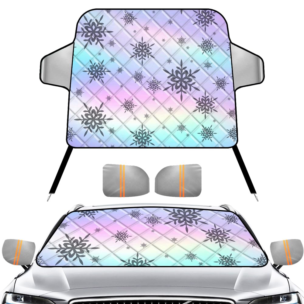 Photo 1 of JIANGQIANG Car Windshield Cover for Frost Guard Automotive Windshield Protector Car Sunshade and Anti-Snow Covers Accessories for SUV & Truck,for All Season