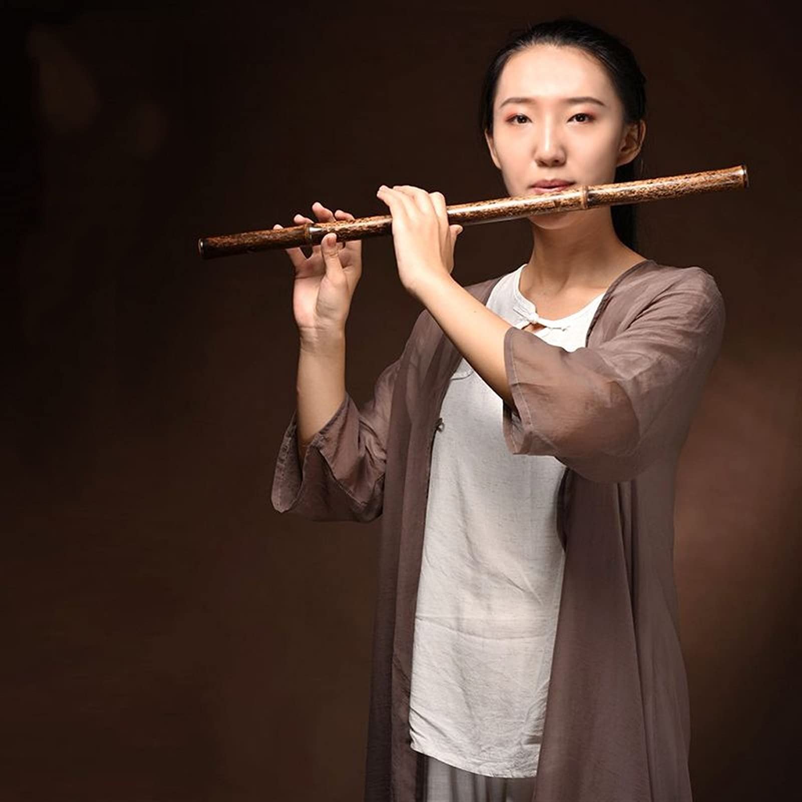 Chino Musical Dizi Clarinet Black Bamboo Flauta Profesional Reproducción Instrumento Flauta Adulto Principiante Fife Transversal Flaute C, D, E, F, Sintonía(E)