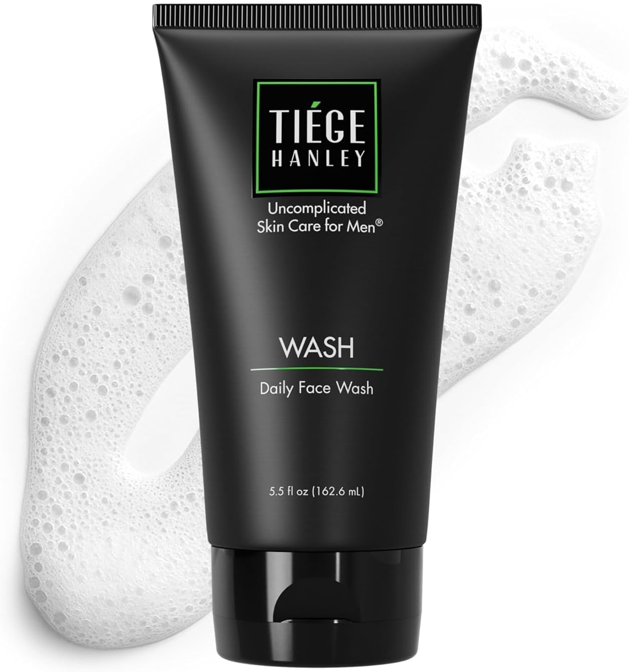 Tiege Hanley Daily Mens Face Wash, 5.5 Oz - Gentle Fragrance-Free Face Cleanser for Men Revitalizes, Hydrates & Softens Skin - Men's Face Wash & Facial Cleanser Skincare for Dry & Sensitive Skin