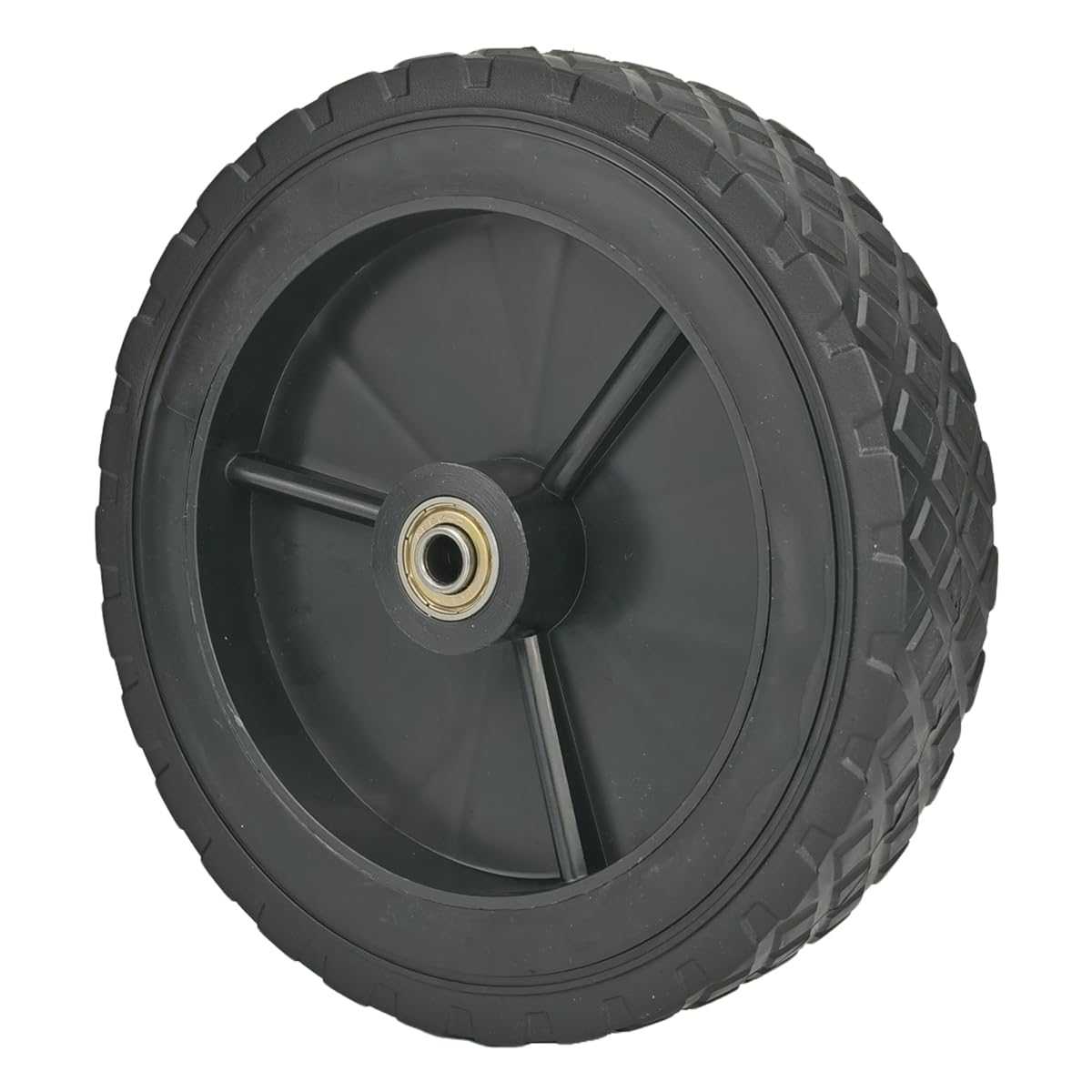 Lot de 2 roues universelles de 17,8 cm en plastique PVC avec roulements, adaptées pour les roues de rechange pour tondeuses à gazon, chariots, camping-cars