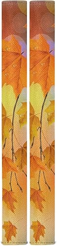 Miniatura 2 de Eionryn Fundas para manija de puerta de refrigerador con hojas caídas de arce otoñal, arces naranjas de otoño, guantes para microondas,