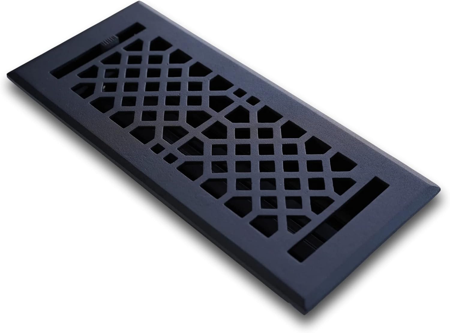 Madelyn Carter 6 x 14 Cast Iron Vintage Industrial Vent Cover - Black (Overall: 7.25 x 15.5)