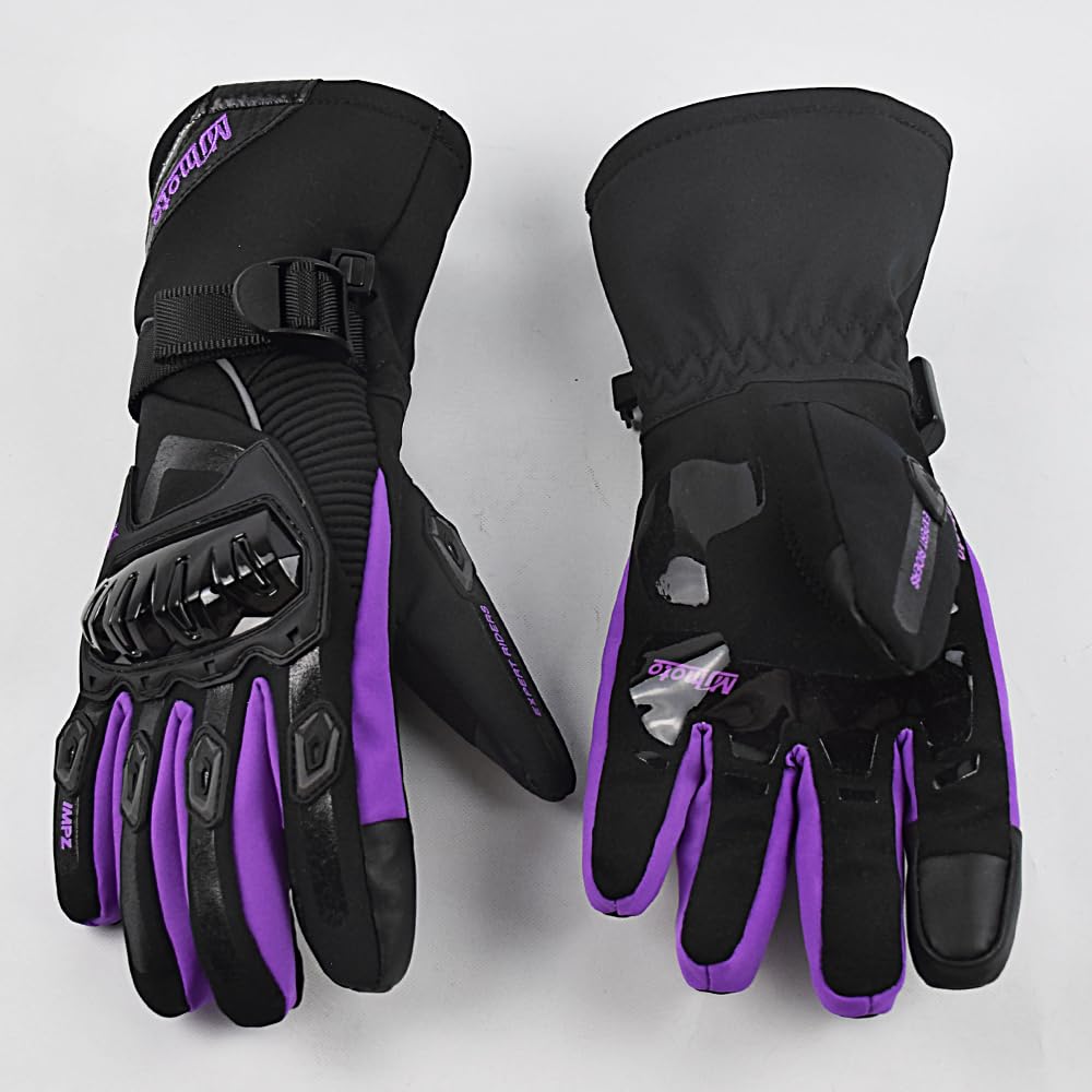 Guantes de motocicleta, resistentes al viento, impermeables, guantes de moto para mujer, guantes de equitación para pantalla táctil, guantes de motocross, invierno para mujer