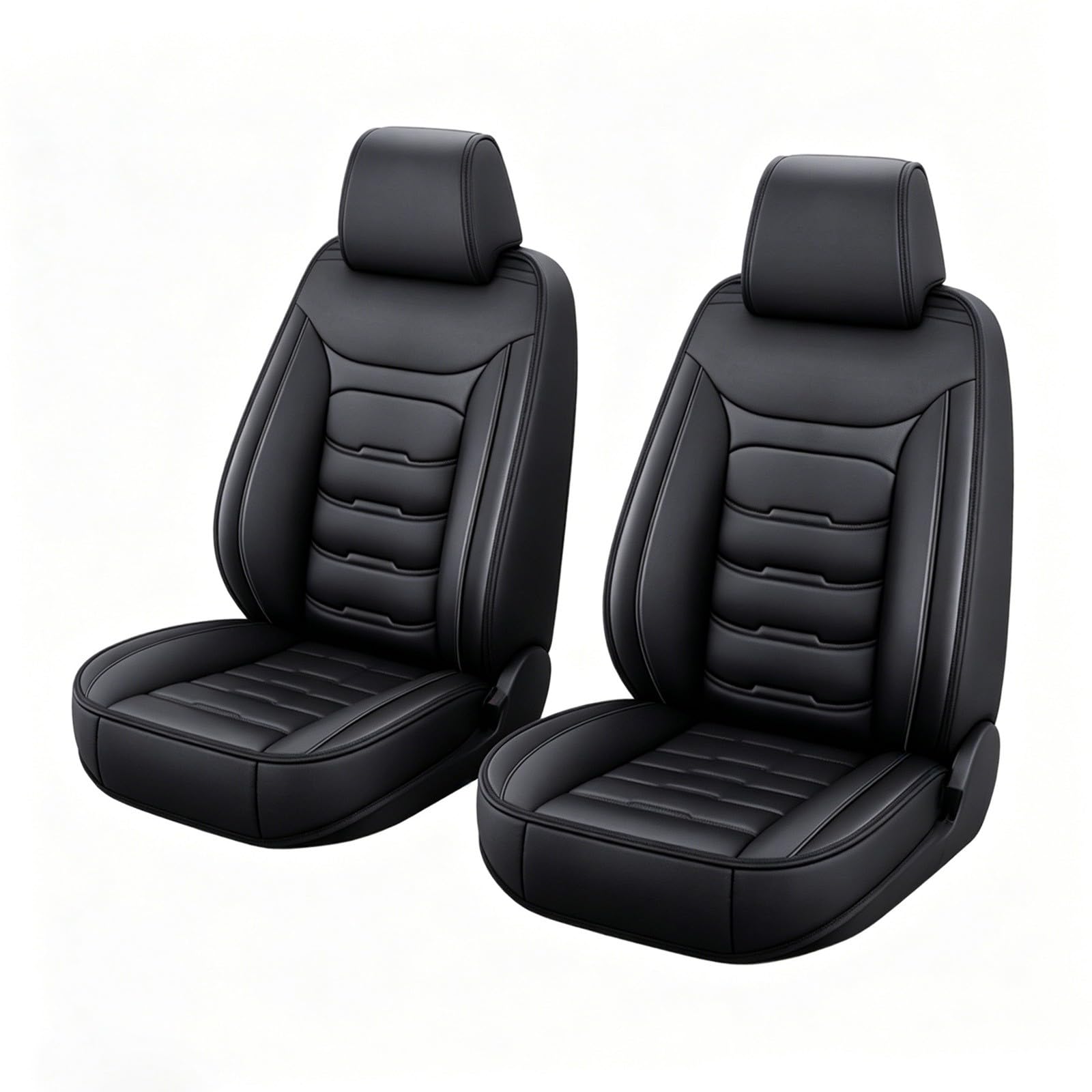 Fundas Asientos Delanteros Coche para Citroën C5 aircross 2017-2022,Protector de Asiento Delantero para Conductor y Copiloto, Compatibles con Airbags Protector Delantero,Negro