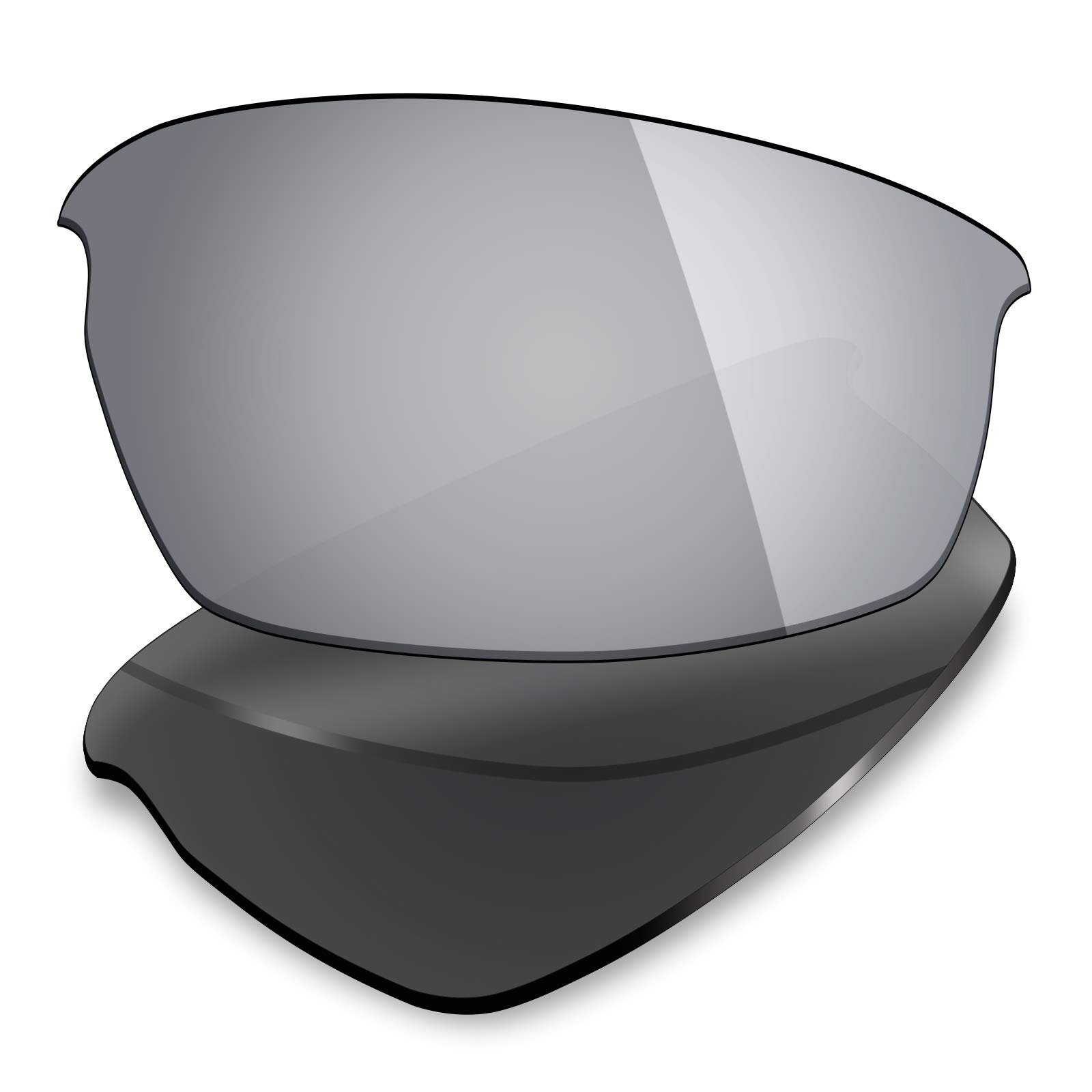 Mryok Men's Polarized - Silver Titanium Polarized Replacet Lenses For Oakley Bottlecap - Silver Titanium