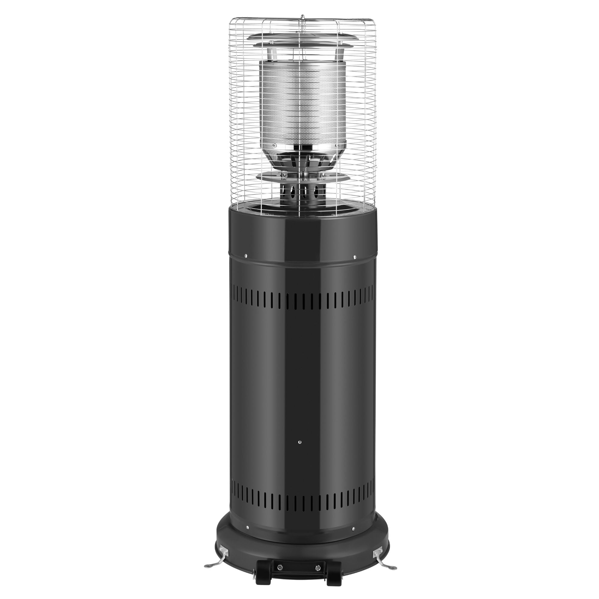 Zelsius Gas Heizstrahler "Zermatt" | 11 kW | Ø 46 cm x 137 cm | Dunkelgrau | Terrassenheizstrahler außen, Terrassenheizung, Outdoor Heizpilz, Gasheizpilz für Terrasse Balkon und Garten