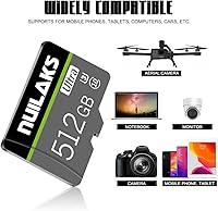 Vista 6 de Tarjeta Micro SD de 512 GB de alta velocidad para Nintendo Switch, tarjeta de memoria impermeable para teléfono inteligente Android, cámara digital