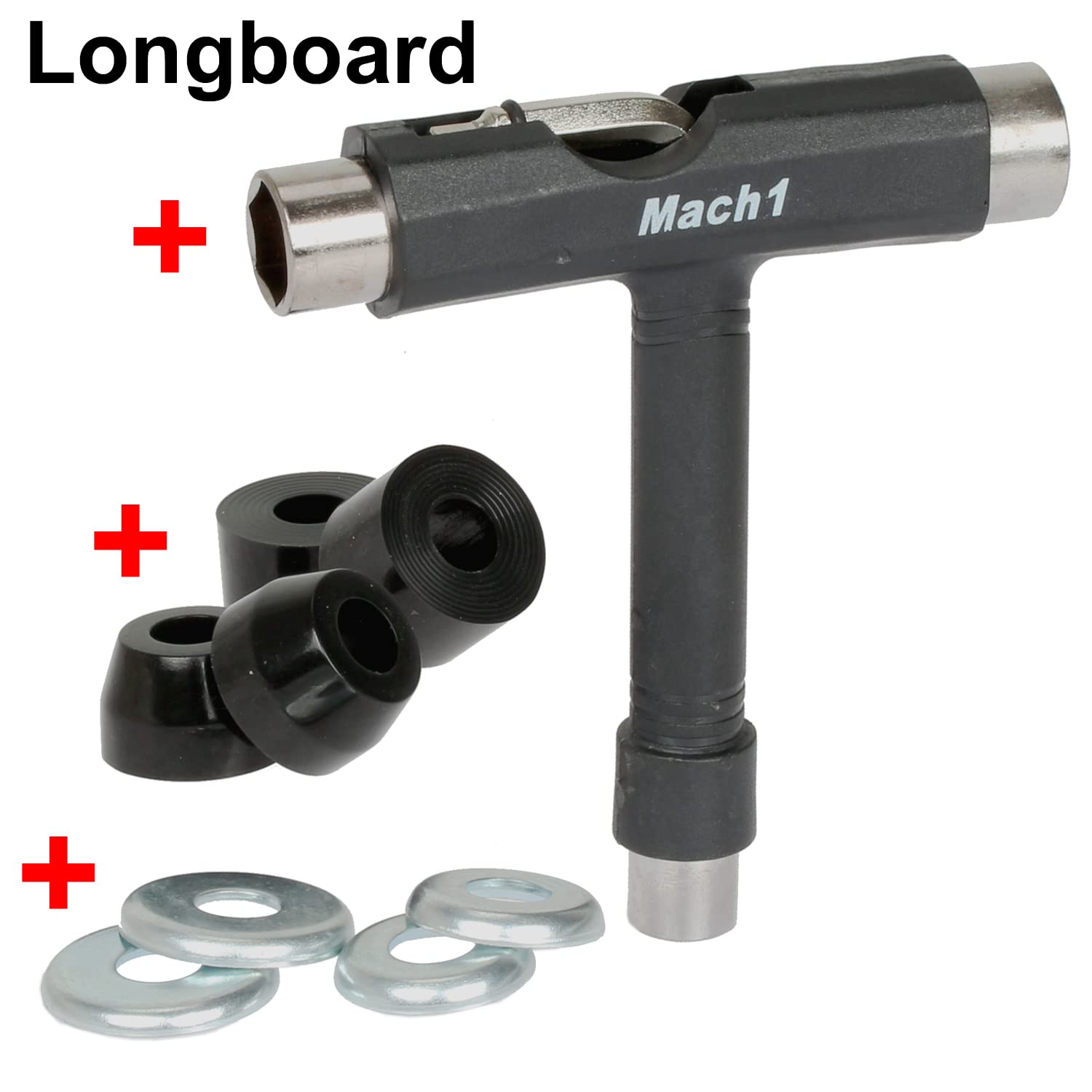 Longboard Camber avec roulement à billes Mach1 en céramique Flex1 Drop Through Cruiser Freeride Skate complet avec outil en T