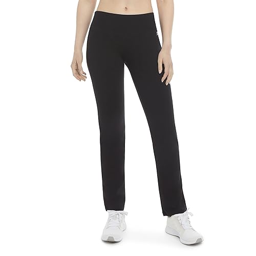 Energy Zone Women's Cotton Stretch Yoga Pant - Large - Deep Black