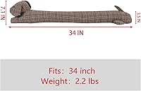 Vista 7 de Tapón de tela para perros para debajo de la puerta, 3 libras, resistente e insonorizado, protector de corrientes de aire de 36 pulgadas para ahorro