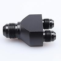 Vista 3 de AC PERFORMANCE Divisor De Bloque Y De Aluminio De Montaje De Combustible Macho -10 AN En Macho -6 AN Salida, Negro