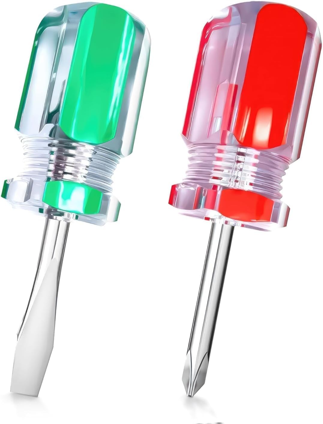 Oskal Small Flathead Screwdriver Set - Slotted Stubby Screwdriver With Magnetic Tip for Small Screws - Mini Pocket Screw Driver Set