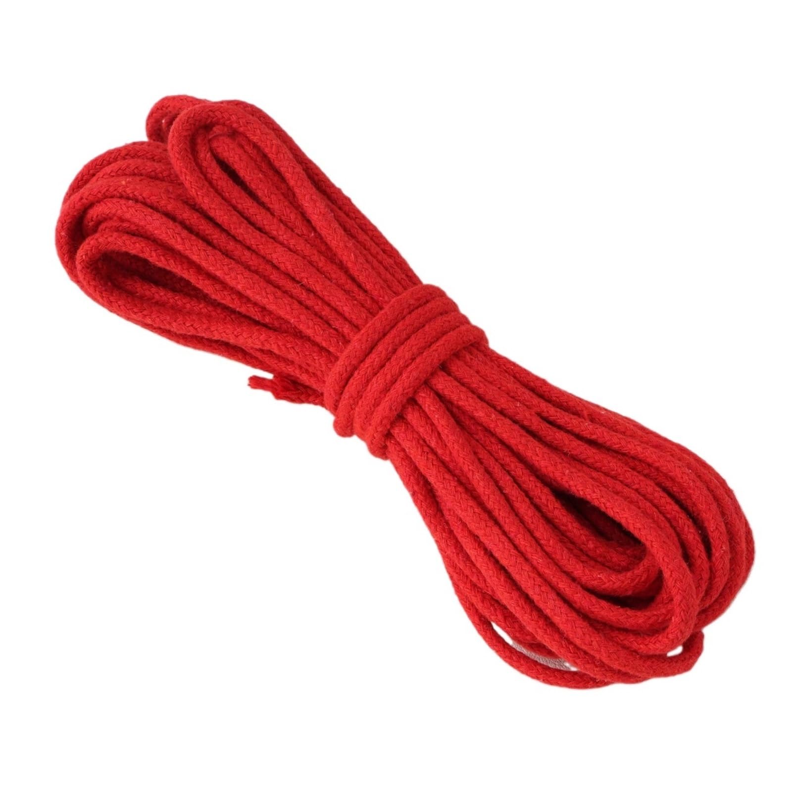Cotton Macrame Cord 4mm 10m Core Spun Cotton Braided Rope Solid Color for DIY Tapestry Phone Bag Pendant Pet Leash Handcraft Decoration Accessories(Color1)