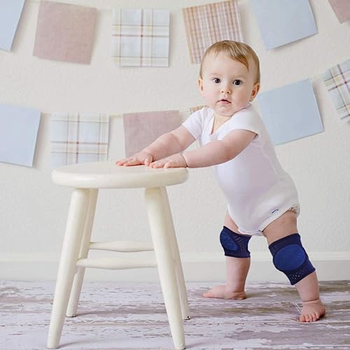 Miniatura 8 de EXCEART Rodilleras para niños pequeños, rodilleras antideslizantes para bebés, rodilleras para bebés, rodilleras ajustables, protector de gateo,