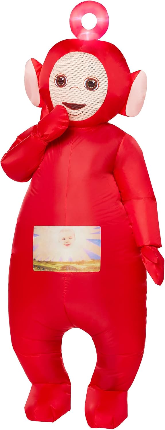 Spirit Halloween Teletubbies Adult Po Inflatable Costume | Officially Licensed | Red Teletubby Cosplay | TV and Movie Costume