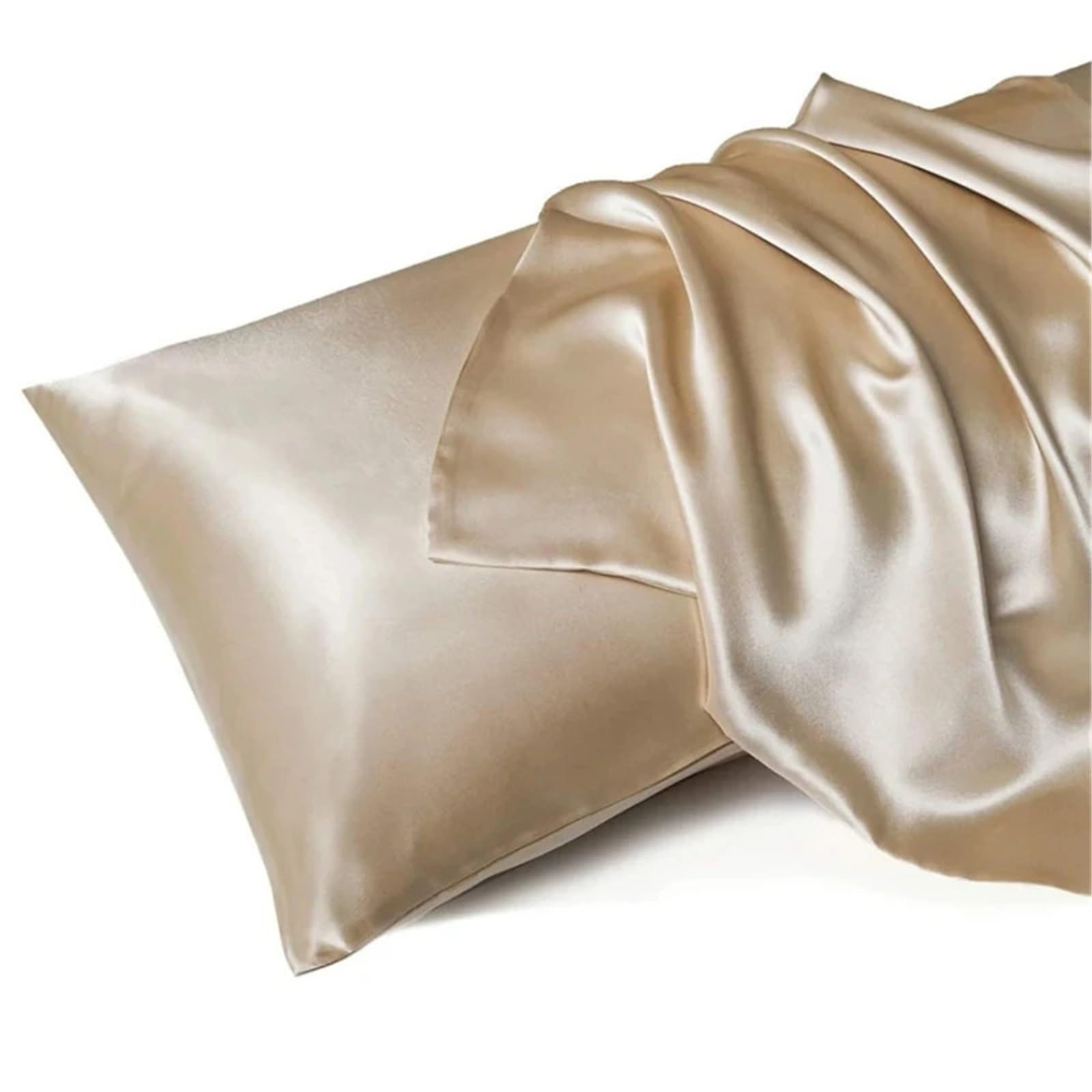 LYXYGMV Silk Pillowcase Bed Pillow Covers Cases Home Bedding for Bedrooms(Color 4,1PCx51x66cm(20x26in))