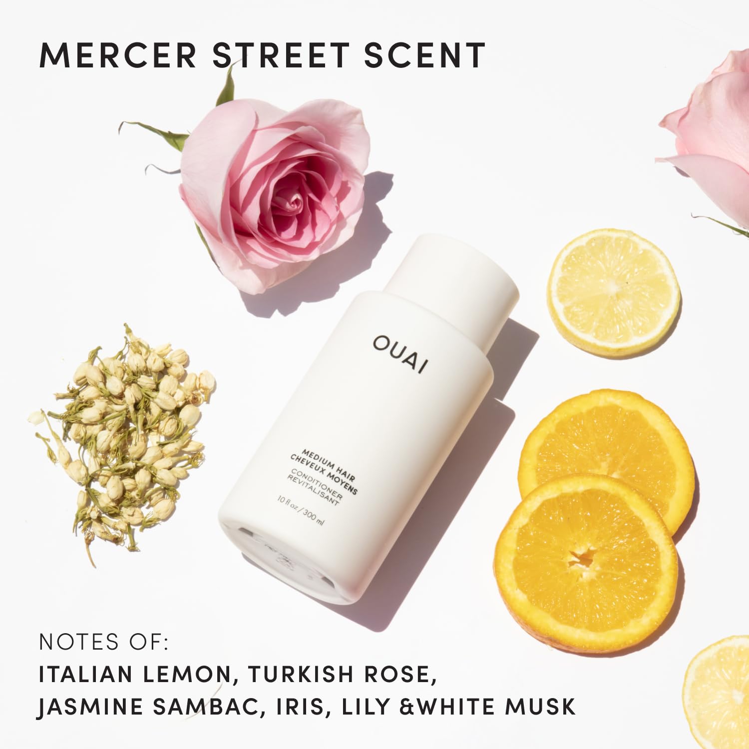 OUAI Medium Conditioner Travel Size - Hydrating Hair Conditioner with Coconut Oil, Babassu Oil, and Keratin - Strengthens, Repairs and Adds Shine - Paraben and Phthalate Free Hair Care Products (3 Oz) - Image 2