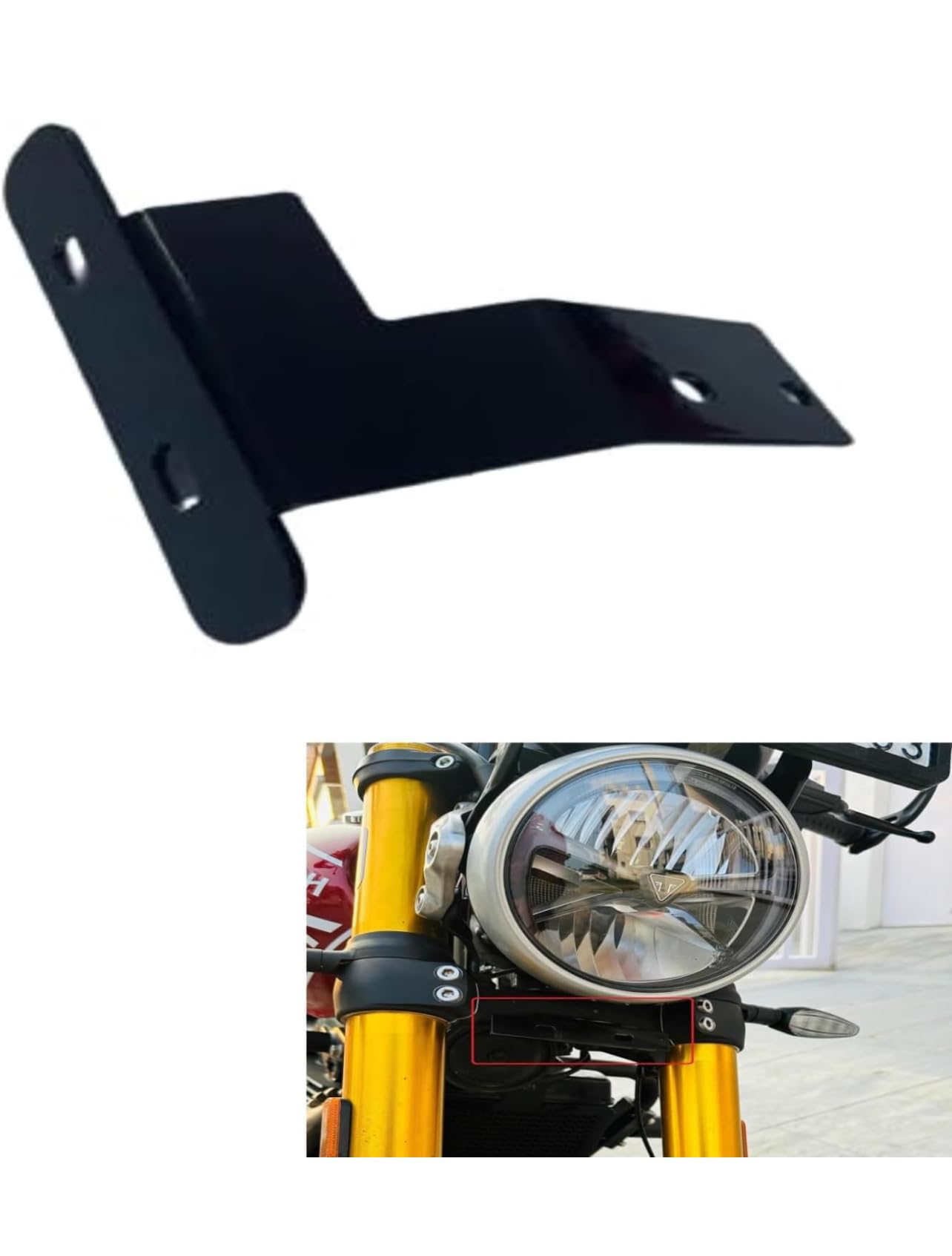 roadrash Front Number Plate Clamp for Triumph Speed 400| Triumph Scrambler 400x (Black)-picture-17