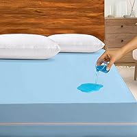 Vista 9 de Funda de colchón con cremallera, tamaño individual, protector de colchón de poliéster 100% impermeable, funda de colchón con cremallera de alta