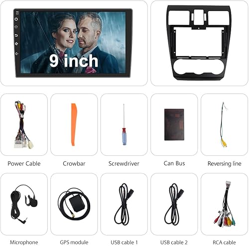 Miniatura 9 de Radio de coche estéreo Android 12 para Subaru Forester WRX Impreza 2013 2014 2015, 9 pulgadas pantalla táctil 2G+32G unidad principal con