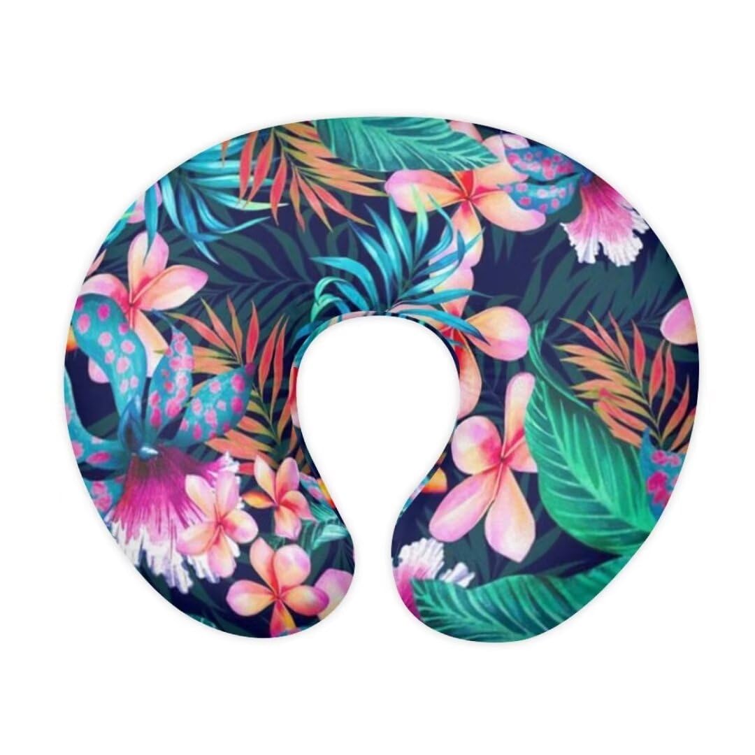 Jeiento Hawaii Floral Baby Nursing Pillow Covers for Feeding Palm Leaf Newborn U-Shaped Breastfeeding Pillowcase Cushion Cover Breathable Positioner Case