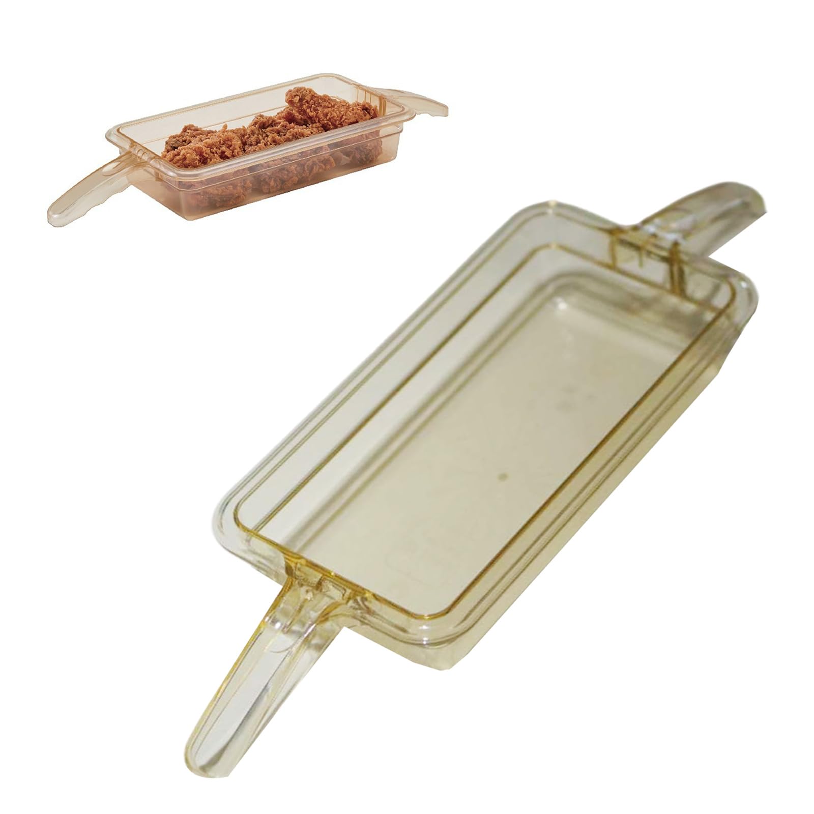 Bandeja para servir alimentos resistente al calor, apta para microondas, materiales de polipropileno, resistente, apta para lavavajillas, juego de utensilios de cocina ergonómico