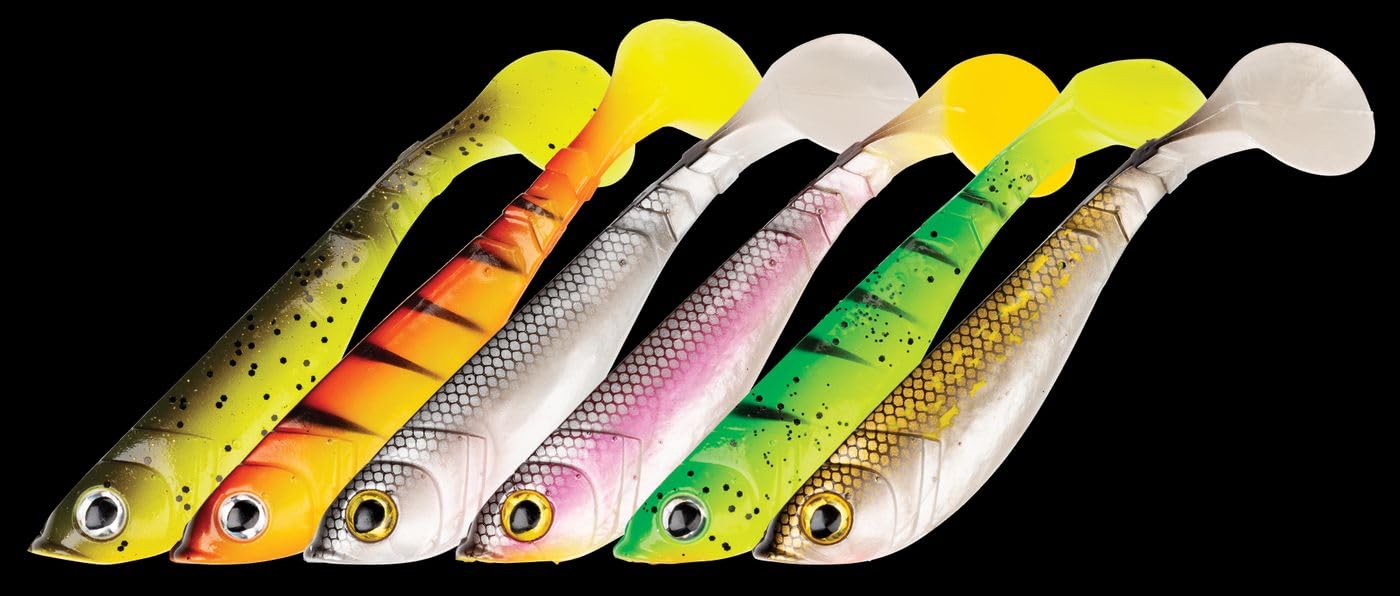 Berkley Pulse Shad - Set di esche morbide a coda di paddle per luccio, pesce persico, esca per lucioperca, trota