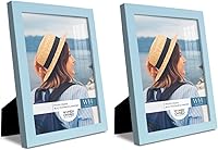 Vista 17 de Renditions Gallery - Set de 2 marcos de fotos de 4 x 6 pulgadas, estilo moderno de alta gama, hechos de madera maciza y vidrio de alta definición