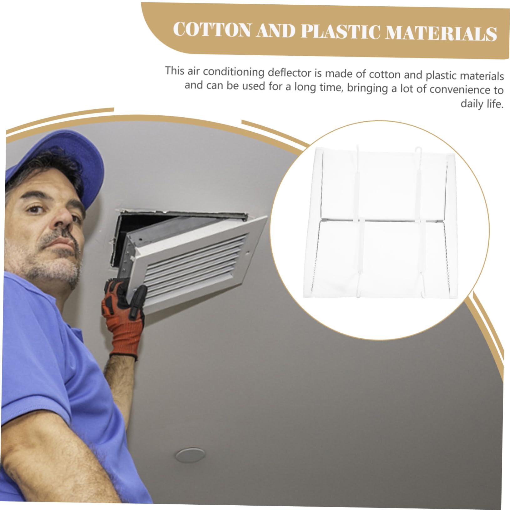 VILLCASE Deflector de Ventilación para Aire Acondicionado Cuadrado de Desviador de Viento Antisoplado para Oficina y Dormitorio Práctica y Duradera para de Techo