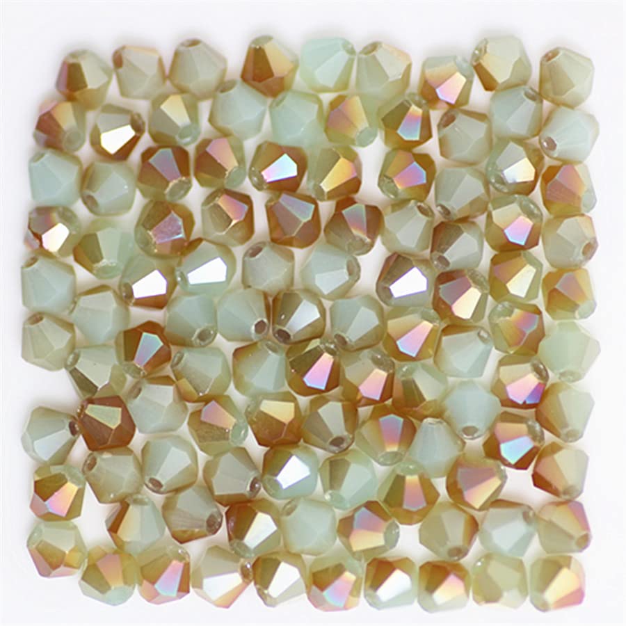 1000 cuentas de cristal bicónicas de 4 mm a granel, cuentas al por mayor, mezcla de lotes de cuentas de cristal facetadas para hacer joyas (oro azul sólido)