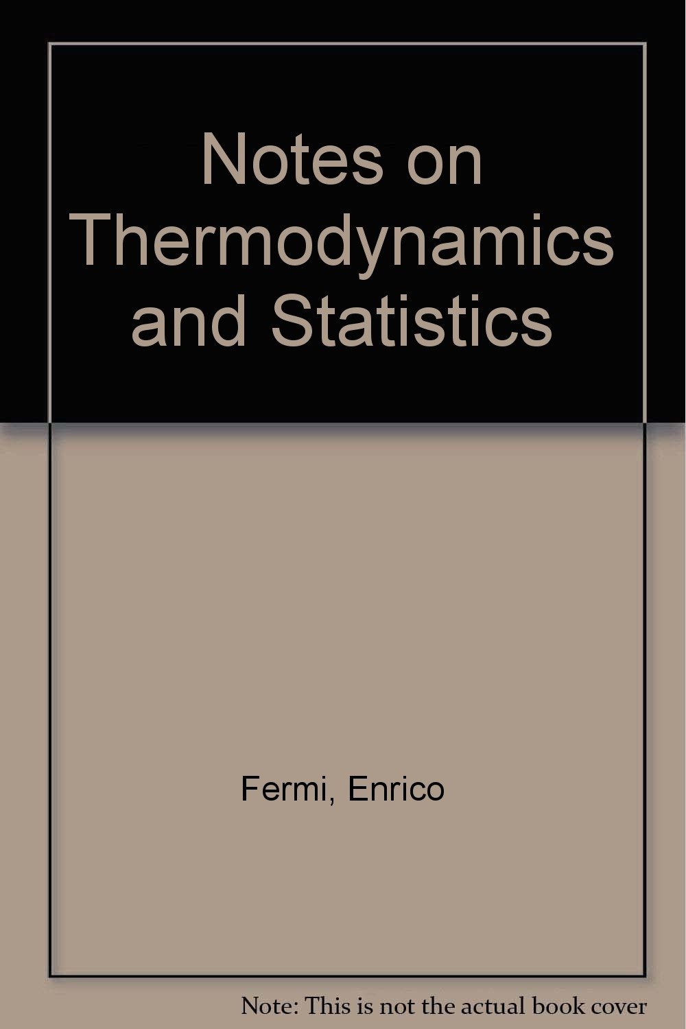 Notes on Thermodynamics and Statistics