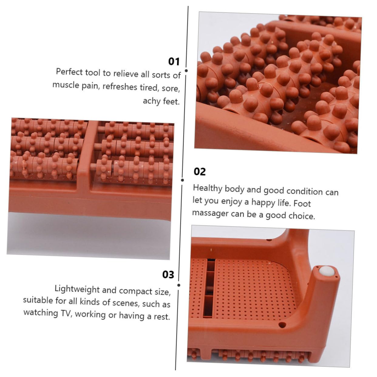 BESTYASH 2 Piezas Masajeador de Pies Ergonómico con Rodillos de Masaje para Aliviar Tensión y Circulación
