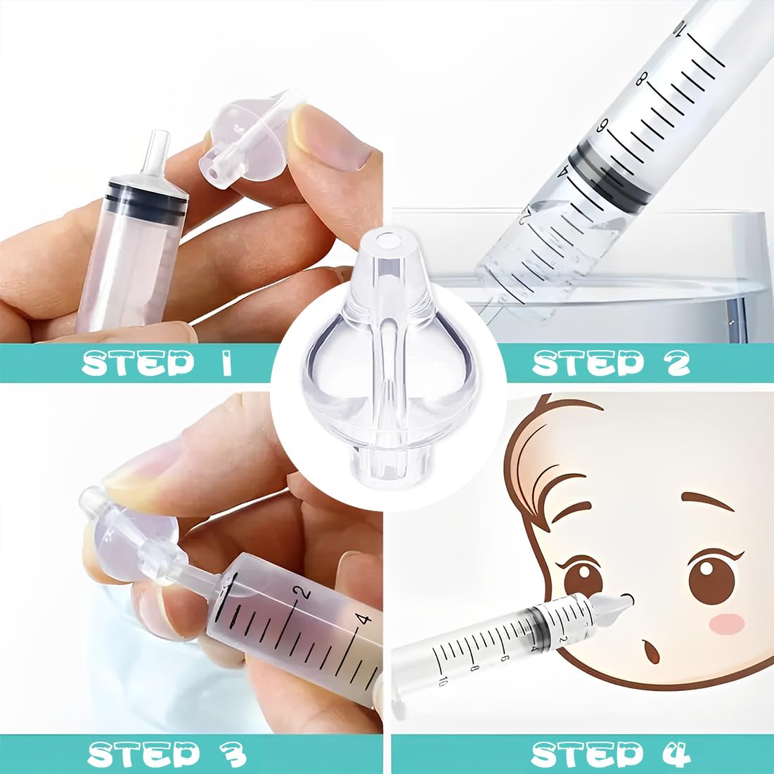 JEYORZY 9 pcs Beccuccio Morbido Lavaggio Nasale Bambini, Olive Nasali Per Lavaggi Neonato, Oliva Silicone Riutilizzabile, Nasali in Silicone per Lavaggi Neonato, Beccuccio Morbido Lavaggio Nasale