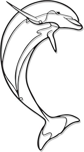 Vista 7 de Xedatric Decoración de pared de metal de tiburón – Escultura de pared náutica llamativa para baño, habitación y hogar – Arte de animales marinos