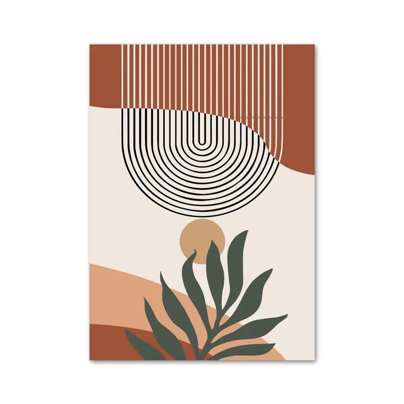 Posters et arts décoratifs feuilles soleil pour raviver un mur vide sans effort